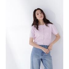 シルクブレンドカーディガン半袖