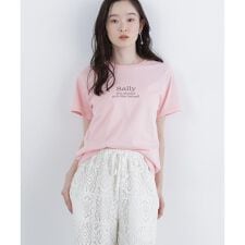 〈N.〉ロゴプリントTシャツ