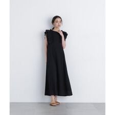 デザインフリル楊柳ワンピース