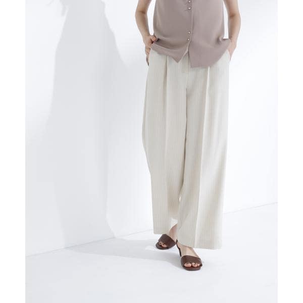 ストライプタックストレートパンツ