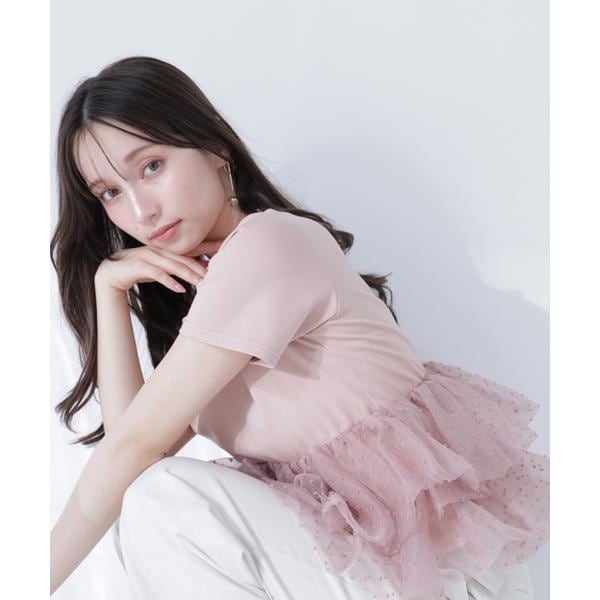 ☆美品☆ナチュラルビューティーベーシック カットソー フリル 