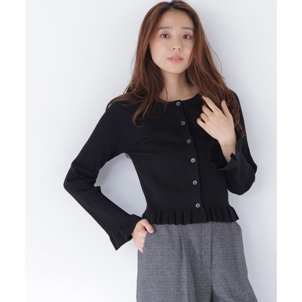 新品未開封　NATURAL BEAUTY BASIC フリルトリムカーディガン フリルトリムカーディガン | ナチュラルビューティーベーシック