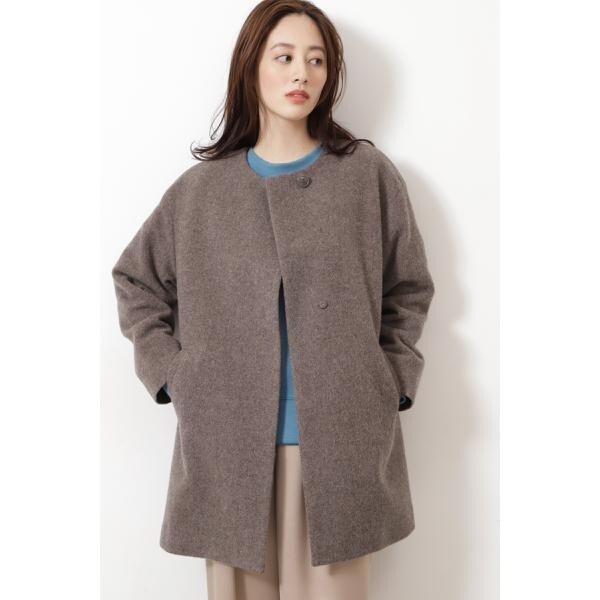 NATURAL BEAUTY BASIC - ナチュラルビューティーベーシック◆カシミヤ混ライトコート◆ライトベージュSサイズ NATURAL BEAUTY BASIC（ナチュラルビューティーベーシック）の