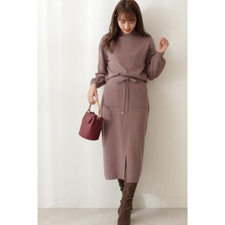 ローズピンク Web限定カラー ボトルネックニット タイトスカートセットアップ プロポーション ボディドレッシング Proportion Body Dressing ファッション通販 マルイウェブチャネル Ca000 053 97 01