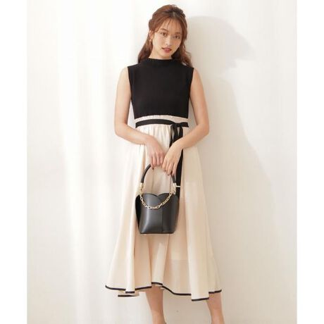 バイカラーニットドッキングワンピース | プロポーション ボディ  