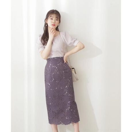 美人百花5月号掲載商品 ビッグフラワーレースロングタイトスカート プロポーション ボディドレッシング Proportion Body Dressing ファッション通販 マルイウェブチャネル