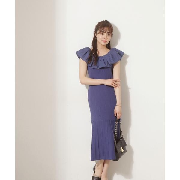 プロポーションボディドレッシング シアーラッフルマーメイドニットワンピース 楽天市場】【SALE／50%OFF】シアーラッフルマーメイドニット
