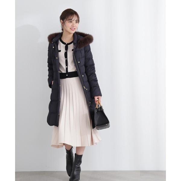 リボンベルト付きロングダウン | プロポーション ボディドレッシング