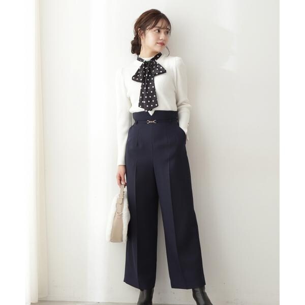 PROPORTION BODY DRESSING サス付きワイドパンツ-