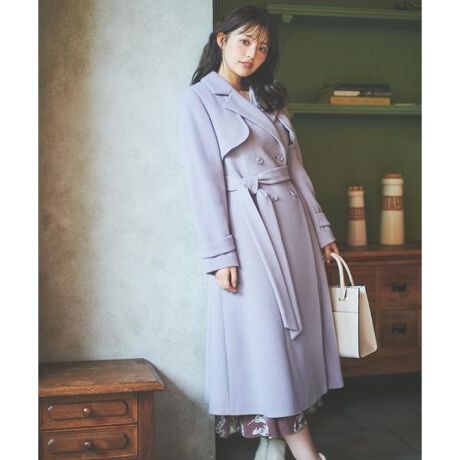 美人百花11月号掲載 休井美郷さん着用商品｜ウールトレンチコート  