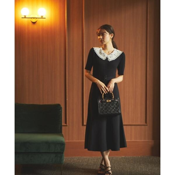 レースカラーニットワンピース | プロポーション ボディドレッシング