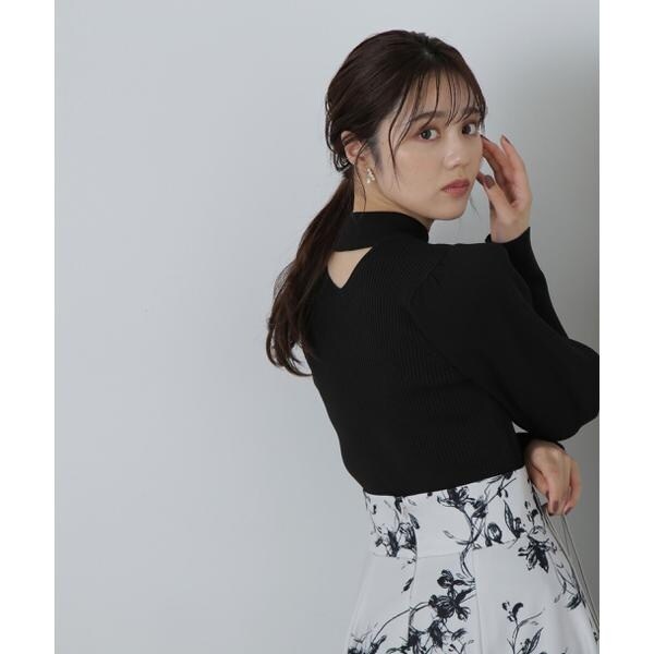 【 PROPORTION BODY DRESSING 】バックデザインニット ポリエステルバックデザインニット | プロポーション ボディ