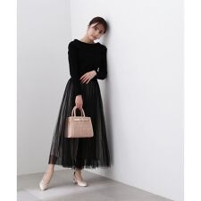 プロポーション ボディドレッシング(PROPORTION BODY DRESSING)のプリーツチュールニットドッキングワンピース