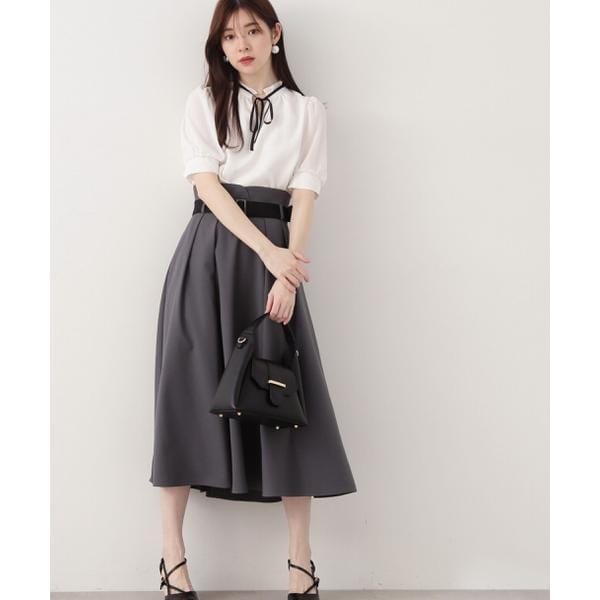 プロポーション　ハイウエストタックフレアスカート PROPORTION BODY DRESSING（プロポーションボディドレッシング