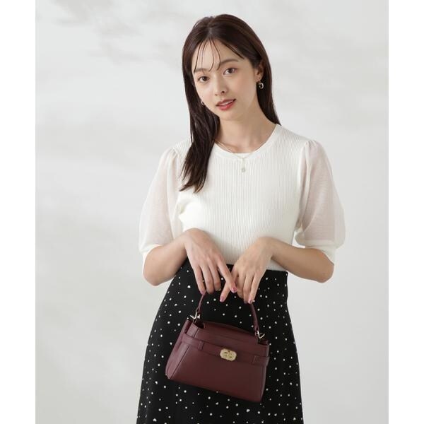 日本に チャーム付きシアー半袖ニット | ボディ プロポーション 服&ファッション小物