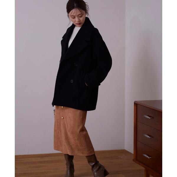 新品　定価24,970円　プロポーション　ビックカラーハーフコート　ブラック プロポーションボディドレッシング PROPORTION BODY DRESSING