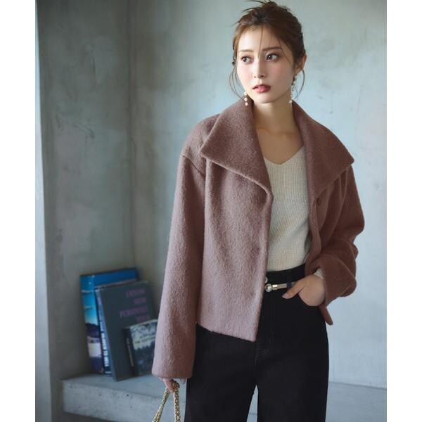 【はこぽす対応商品】 ショートシャギーコート ボディドレッシング プロポーション | ジャケット・アウター