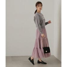 重ねラメチュールティアードスカート24AW