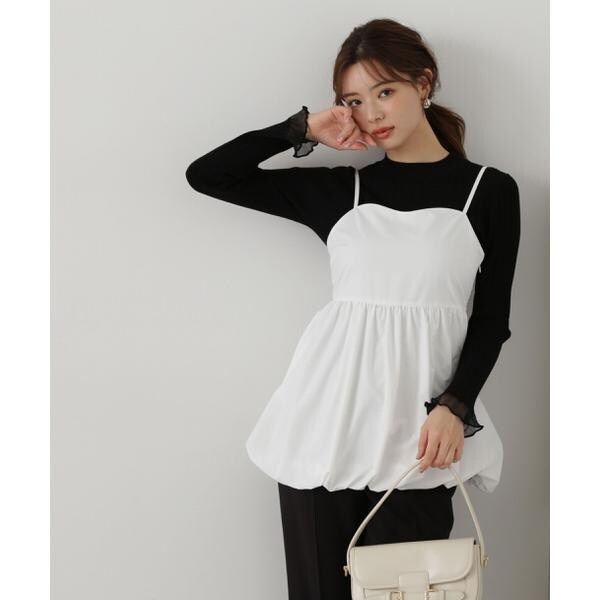 PROPORTION BODY DRESSING バルーン袖ペプラムブラウス プロポーションボディドレッシング PROPORTION BODY DRESSING