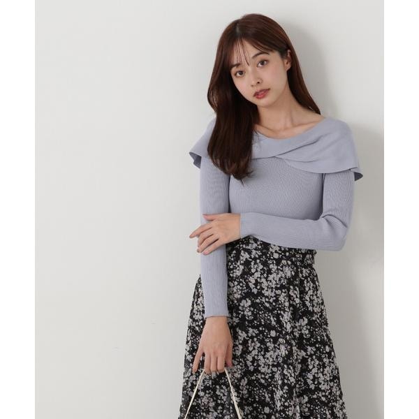 カシュクールオフショル風ニット|PROPORTION BODY DRESSING