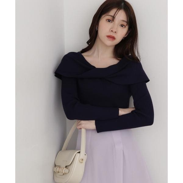 新品未使用　ジルバイジルスチュアート フリル付きオフショルダー ニット JILL by JILLSTUART - ジルバイジルスチュアート オフショルダー