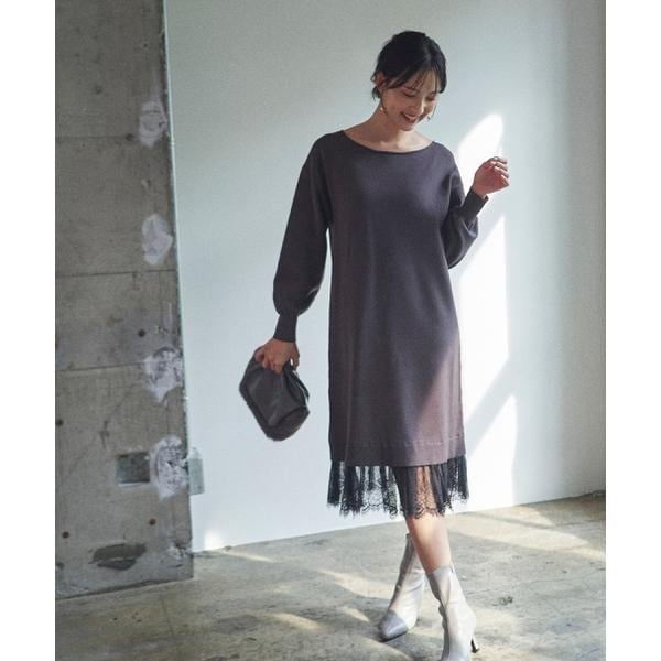 プロポーション　チュールキャミセットニットワンピース PROPORTION BODY DRESSING（プロポーションボディドレッシング
