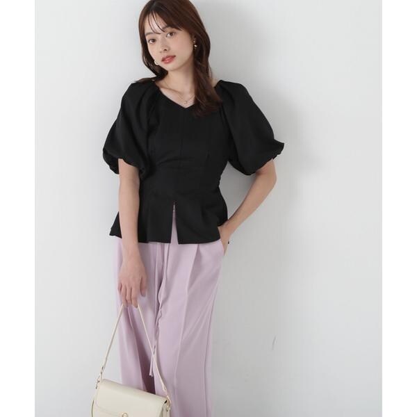 PROPORTION BODY DRESSING バルーン袖ペプラムブラウス プロポーションボディドレッシング PROPORTION BODY DRESSING