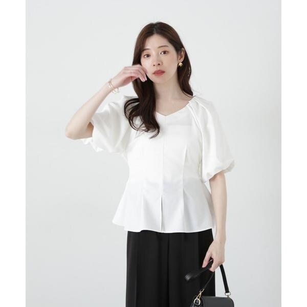 PROPORTION BODY DRESSING バルーン袖ペプラムブラウス バルーン袖ペプラムブラウス | プロポーション ボディ