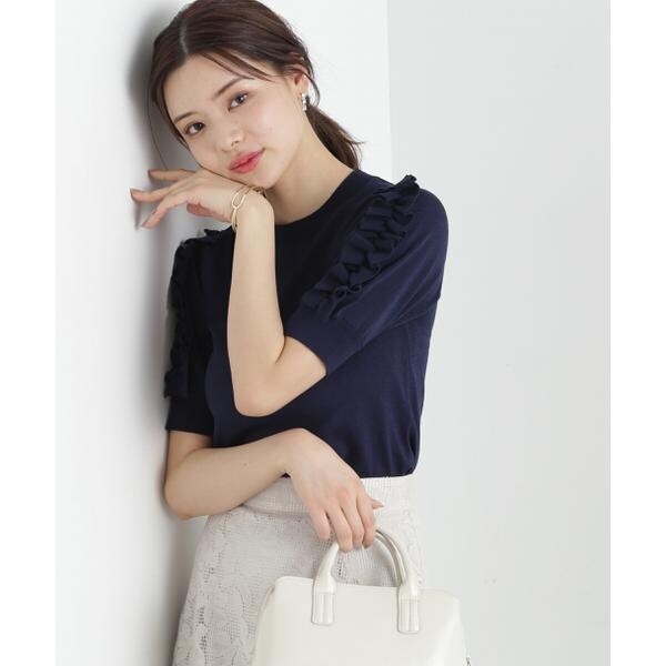 【新品】プロポーションボディドレッシング リボンボウタイフレンチニット PROPORTION BODY DRESSING（プロポーションボディドレッシング