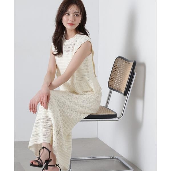 美品】 プロポーションボディドレッシング アイレットチェック