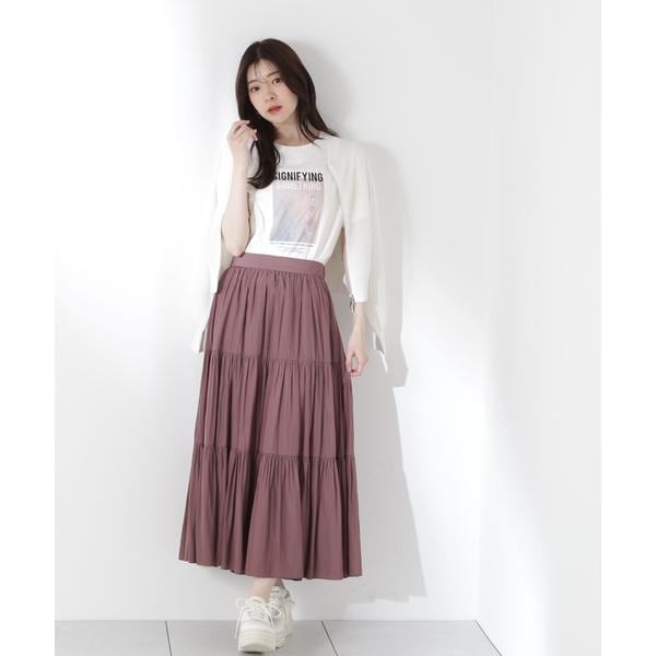 RANDA アシンメトリーティアードスカート RANDA スカート アシンメトリーティアードスカート : ZOZOTOWN