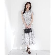 花柄楊柳ワンピース