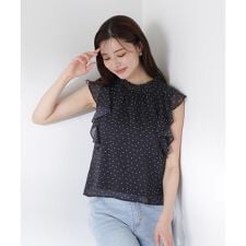ドット柄半袖ブラウス | プロポーション ボディドレッシング(PROPORTION BODY DRESSING)