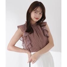 ドット柄半袖ブラウス | プロポーション ボディドレッシング(PROPORTION BODY DRESSING)