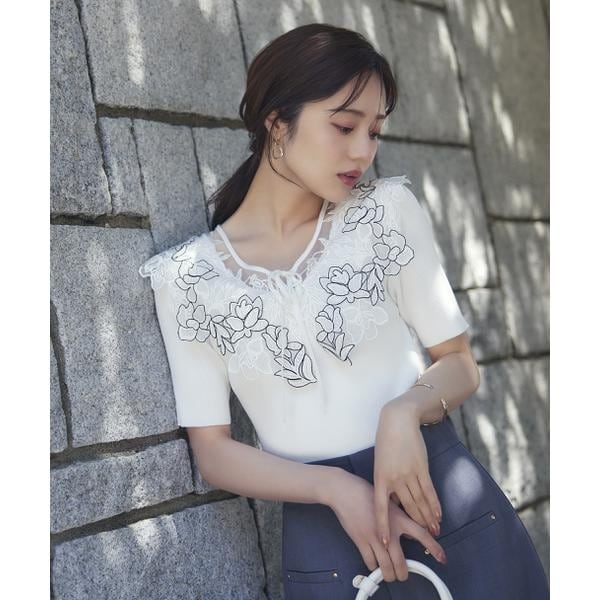 ケープ風レース付きニット | PROPORTION BODY DRESSING