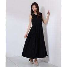 バックリボンティアードワンピース