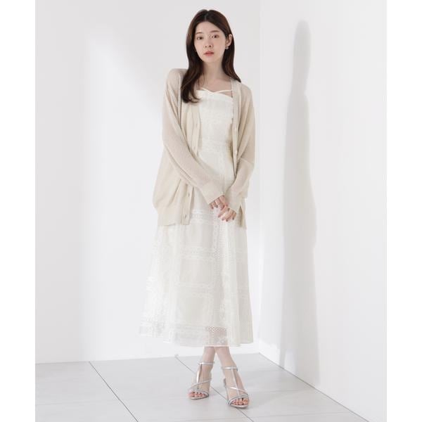 [未使用] PINKY&DIANNE ツイードコンビニットワンピース 38 ◇ツイードコンビニットワンピース（0313247953