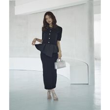 レイヤード風ニットセットアップ