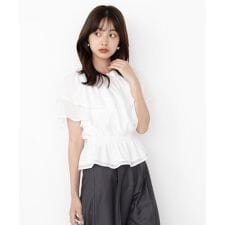 2wayギャザーペプラムブラウス