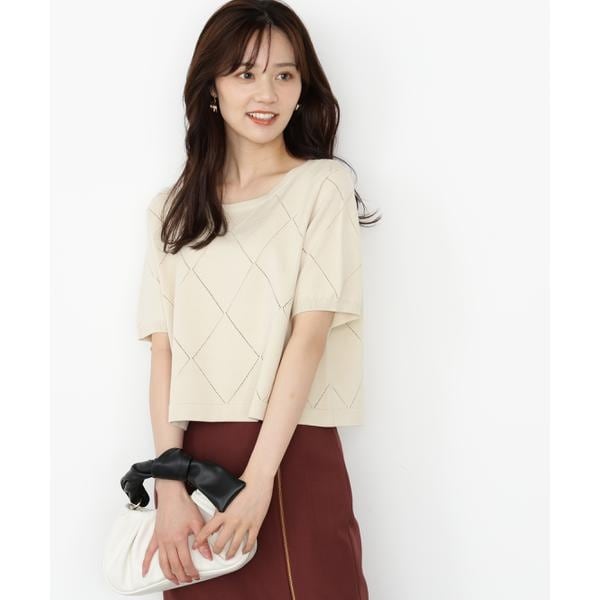 プロポーション ボディドレッシング ニット 長袖 トップス レディース FRサイズ レッド系 PROPORTION BODY DRESSING PROPORTION BODY DRESSING（プロポーションボディドレッシング