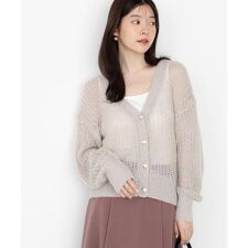 スパンコール透かし編み2wayカーディガン 25AW