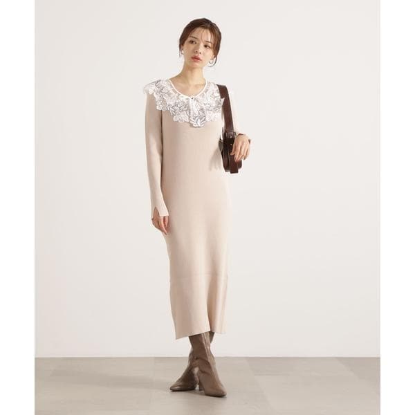 ニットドッキングラインフラワーワンピース | プロポーション ボディ