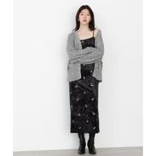 《EDIT COLOGNE》刺繍ベロアキャミワンピース