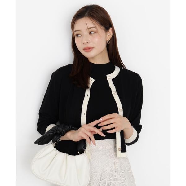 【NARACAMICIE】クルーカーデパール釦 NARACAMICIE ニット セーター 「NARACAMICIE」クルーカーデ
