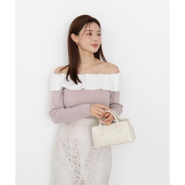 フリルオフショル2wayニット 25AW