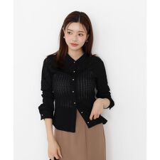 ＜ハンドウォッシャブル＞アイレットレースシャツ 25AW