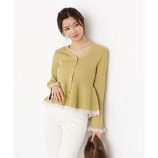 シアー切り替えペプラムニット 25AW