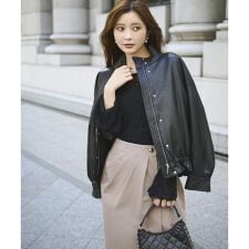 合皮ドロストブルゾン