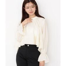 ＜ウォッシャブル＞ヘムフレアブラウス 25AW