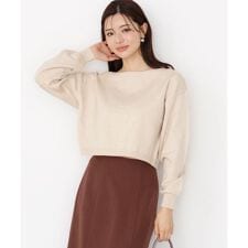 ＜ハンドウォッシャブル＞ダイヤ柄短丈ニット 25AW